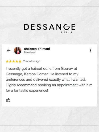 Listening to our clients is key to a fantastic experience. We are thrilled this client loved their haircut and recommends booking an appointment for the personalized service they received at our Kemps Corner salon.