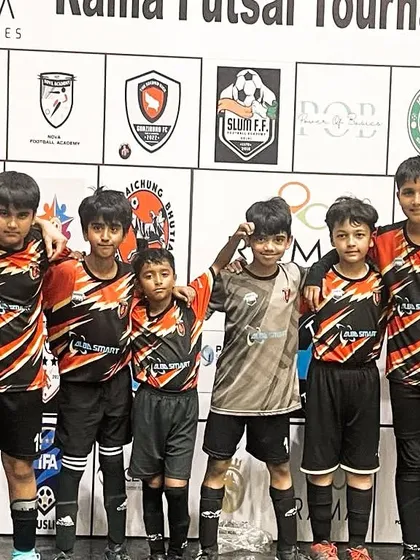 The U-11 squad from Delhi Elites FC at the Rama Futsal Tournament. We are committed to supporting grassroots football and providing great facilities for youth sports.
