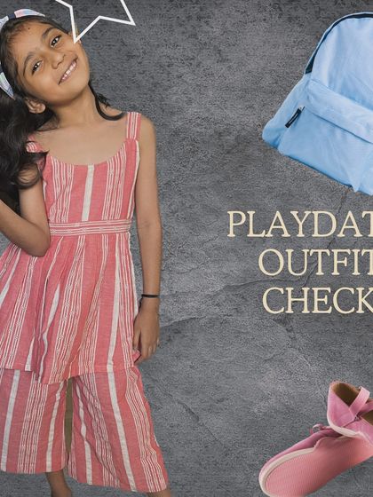 Playdate outfit check! This pink striped co-ord set is the perfect choice. It's comfy, cute, and ready for a day full of fun with friends.