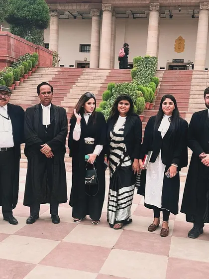 With my colleagues outside the Supreme Court of India. I believe advocacy is a noble profession meant for those who fight for justice, not just for money. Surrounding myself with a dedicated team helps ensure we provide the best possible representation for our clients.
