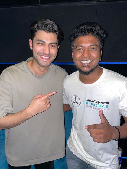 A quick photo with Zaeden before our massive New Year's Eve gig. It was an amazing night playing alongside him and DJ Vic at F Superclub.