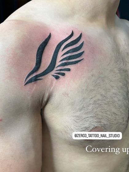 The process of covering up old marks with a new design. Careful placement and a solid design are key to a successful cover-up.