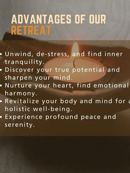 The advantages of our retreats are clear: you will unwind and de-stress, discover your true potential, nurture emotional harmony, and experience a profound sense of peace that revitalizes your body and mind.