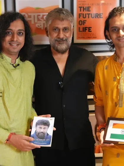 Posing with my brother Bharat and filmmaker Vivek Agnihotri. It's always rewarding to connect with fellow artists who are passionate about telling India's stories.