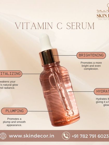 Vitamin C is a powerhouse serum for your skin. It's known for revitalizing and awakening your natural glow, brightening the complexion, providing essential hydration, and promoting a plump, smooth appearance.
