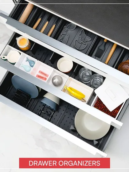 My drawer organizers are a key accessory for a sophisticated kitchen. They bring order to chaos, ensuring every utensil has its place.
