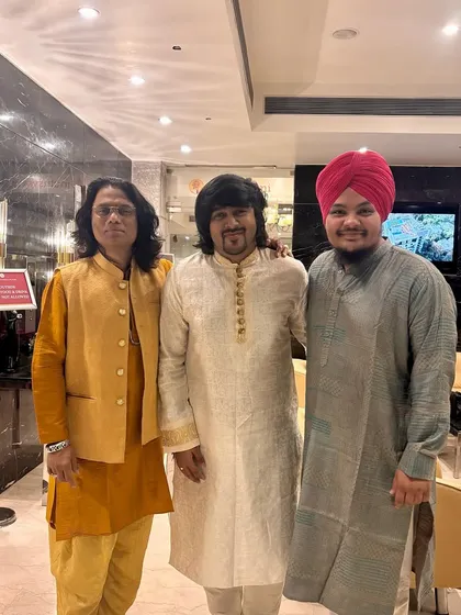With fellow musicians after the grand performance at the Dagdusheth Halwai Maharutsav in Pune. The bond we share off-stage is just as important as the music we create on-stage.