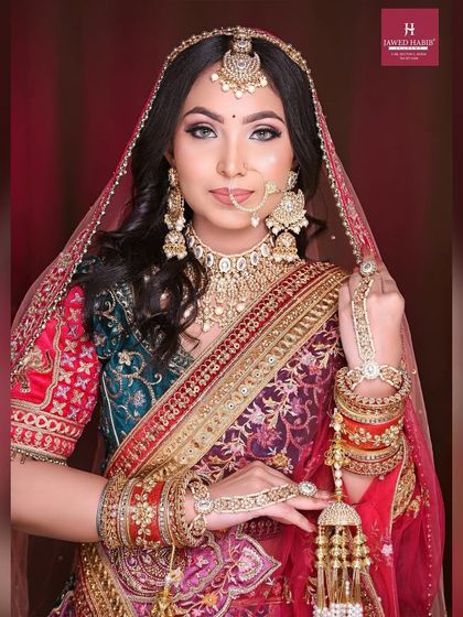 A close-up of the bridal look on acne-prone skin, proving that with the right skills, a perfect canvas can be created for any client.