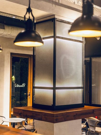 Another look at the modern, industrial design of Camillo's, where you can expect extraordinary food.