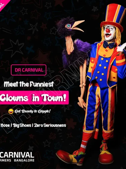 Get ready to giggle with the funniest clowns in town! Our professional clowns are masters of comedy, puppetry, and interactive fun, guaranteed to bring smiles and laughter to kids and adults alike at any birthday party or family event.