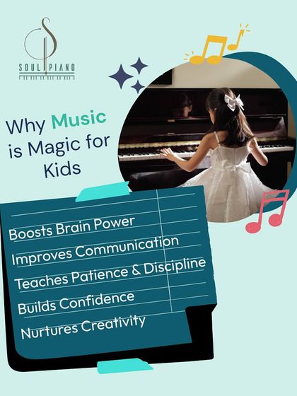 Music is so much more than just learning an instrument. It's a magical tool that boosts brain power, improves communication, teaches patience, and builds the confidence your child will carry with them everywhere.