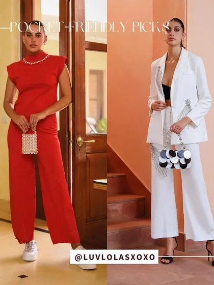 A bold red co-ord set or a sharp white pantsuit can make you feel incredibly confident. These looks are from a pocket friendly brand that creates chic, modern silhouettes perfect for making a statement.