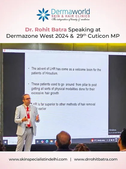 Here I am speaking at Dermazone West 2024. I believe sharing knowledge is crucial. In this session, I discussed how Laser Hair Reduction (LHR) has become a superior and welcome solution for patients with conditions like Hirsutism.