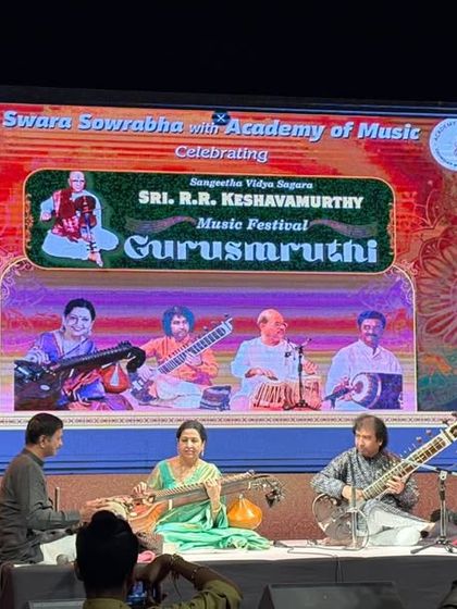 A morning jugalbandi concert at Chowdiah Memorial Hall. There's a special charm to morning concerts, and I always enjoy the fresh energy of performing to start the day.
