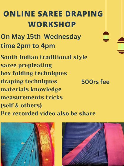 A flyer for a May workshop, showing the consistent curriculum and affordable fee.