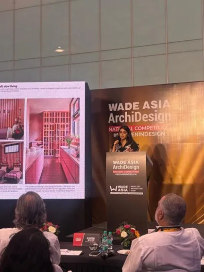 Presenting our work at WADE ASIA. Platforms like these place our journey within a wider dialogue, where ideas and conversations continue to shape the practice.
