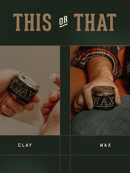 Clay or Wax? The choice depends on your hair type and desired look. I help my clients choose the right product, like these from 18.21 Man Made, to recreate their salon-fresh style at home.
