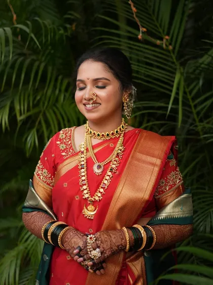 The bride's joyful smile is infectious in this beautiful portrait.