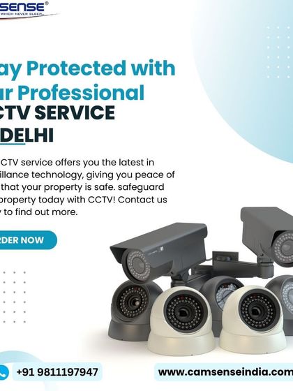 I offer professional CCTV services throughout Delhi, using the latest in surveillance technology to keep your property safe. This image shows the variety of dome and bullet cameras I install.