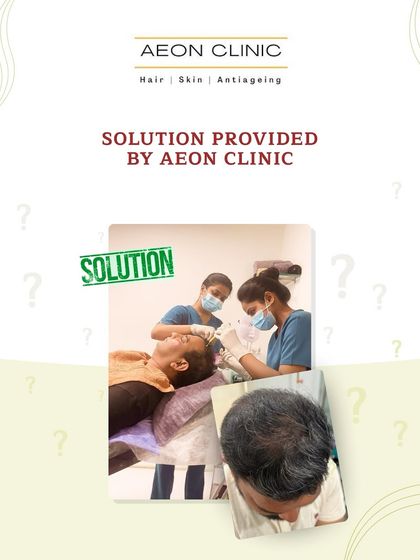 The solution: a personalized treatment plan provided by the expert team at Aeon Clinic, as seen here with a doctor performing the procedure.