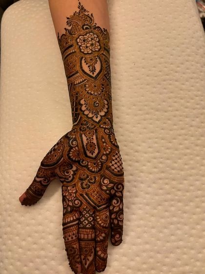 A side view of the symmetrical heart-themed design, showing how the pattern looks from different angles.