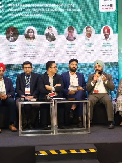 A panel on Smart Asset Management Excellence at RE Asset India. Our experts contribute to discussions on utilizing advanced technologies for lifecycle optimization and energy storage efficiency.