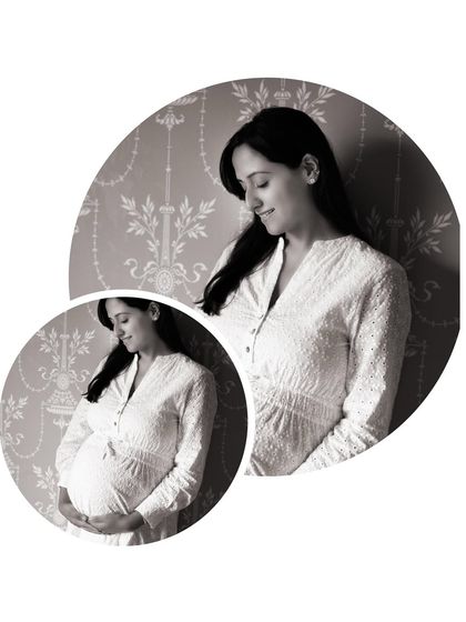 A creative collage of black and white portraits from a home session. This shows the variety of beautiful, intimate shots we can capture in the comfort of your own space.