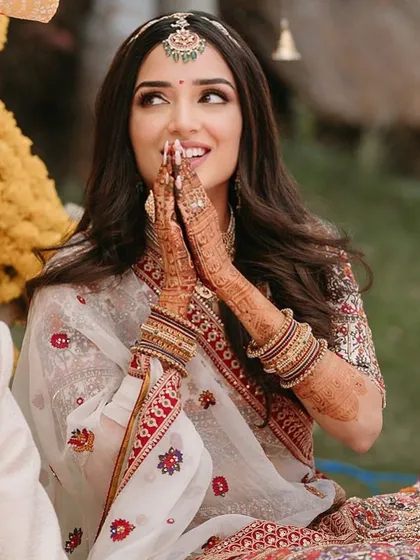 Another beautiful, candid moment from the puja.