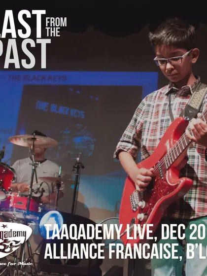Almost 13 years ago! A student rocking a red electric guitar at our live event in December 2012. It's so satisfying to see so many enthusiasts continue their passion for music years later.