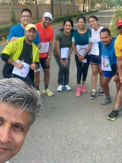 A selfie from one of our senior members during the awareness run. Our group is inclusive and welcomes people from all walks of life.