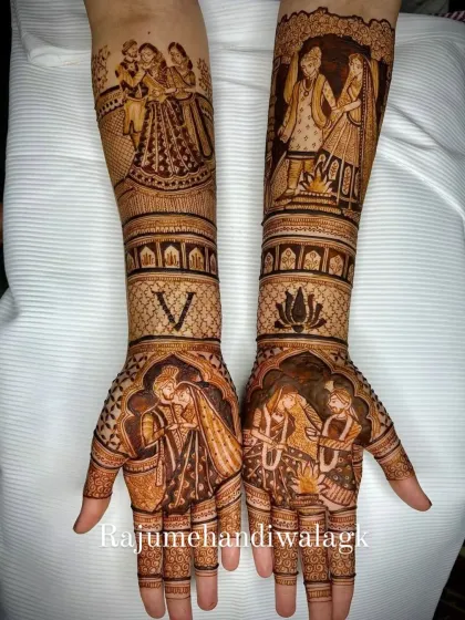 Raju Mehendi - Bridal Mehendi Custom Portraits: Your Story on Your Hands photo 57