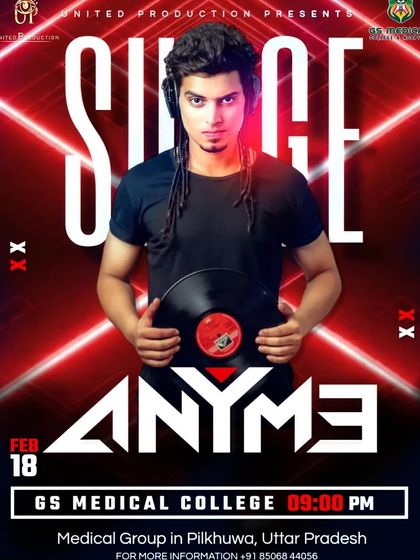 The announcement poster for my show at the GS Medical College annual fest. I love connecting with the next generation of partygoers.