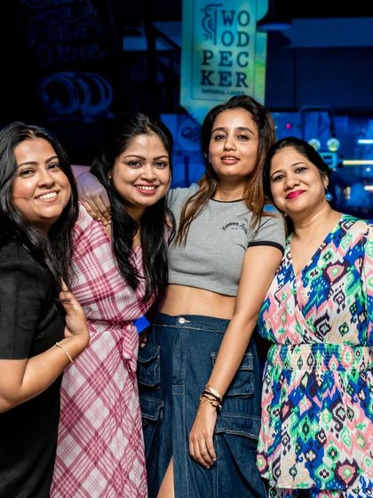A group of ladies having a fun night out.