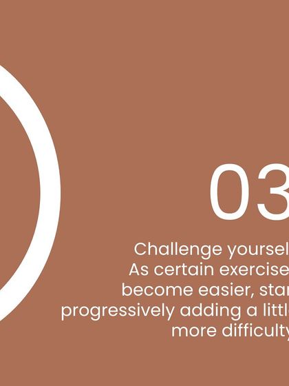Pro tip #3: Challenge yourself. As exercises become easier, we'll help you progressively add more difficulty to keep growing.
