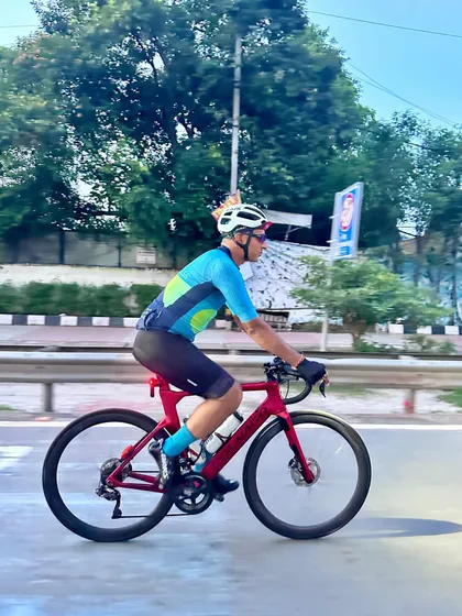 Another action shot of the birthday boy, enjoying the ride.