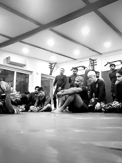 Details make the difference. Here, our members are focused on a Jiu-Jitsu demonstration. We emphasize mastering the basics because those are the tools that work under pressure.
