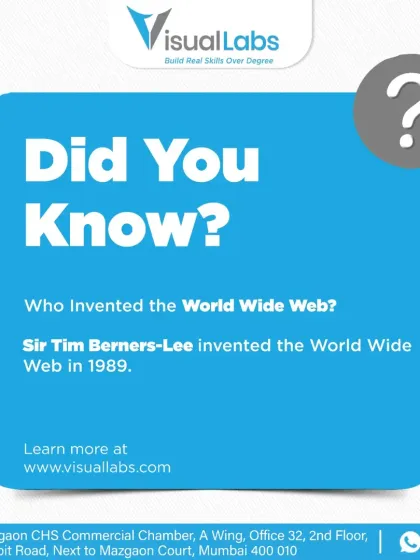 A quick history lesson. The World Wide Web was invented by Sir Tim Berners-Lee in 1989, laying the foundation for the internet as we know it.