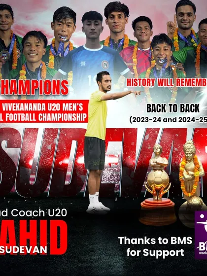 History will remember. A graphic celebrating our Sudevans and Head Coach Zahid for their role in Delhi's back-to-back U20 national titles.