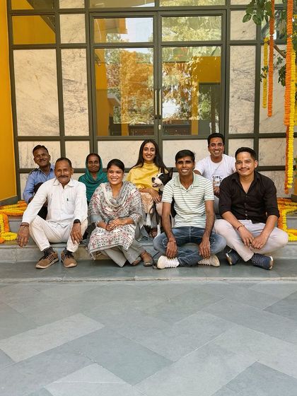 The Pack-9 team celebrating our first Diwali at the center. So much gratitude for this journey.