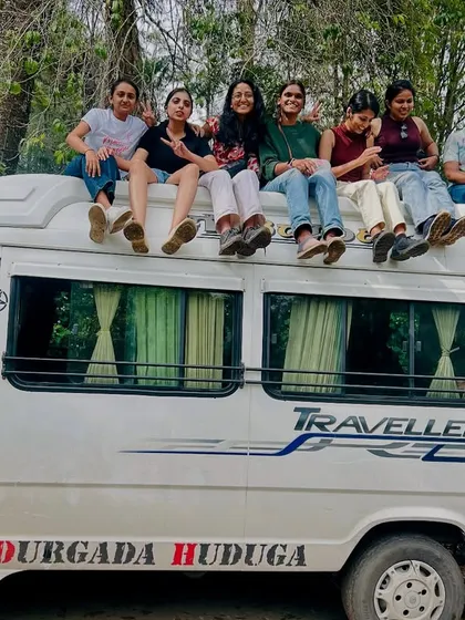 The journey is just as much fun as the destination. Here’s our happy crew from a Kodaikanal trip, showing that adventure is a state of mind.
