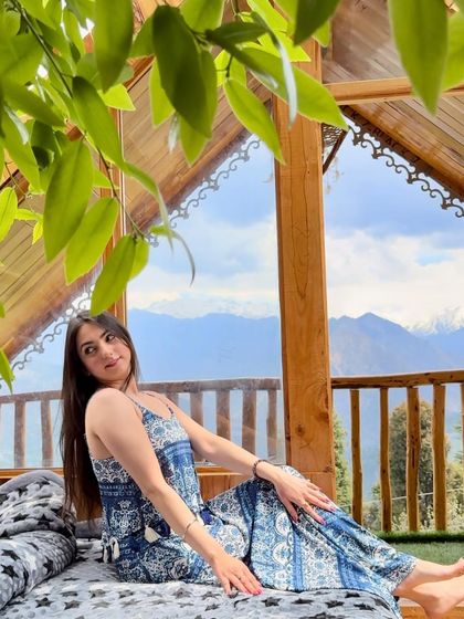 A smiling shot from the treehouse, showing how happy and rejuvenated I feel when I'm exploring new places.