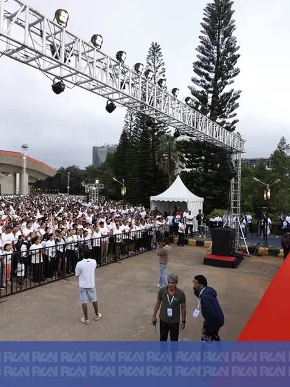 We manage the audio production for events of any scale. For the SAP Run, we deployed a comprehensive sound system with trussing to ensure even sound coverage for warm-up sessions and stage announcements, engaging the entire crowd.