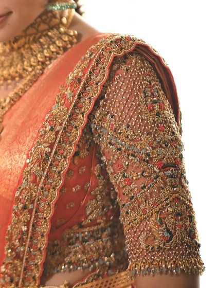 A collection of detailed shots focusing on the diverse and intricate embroidery of my custom blouses. These images highlight the fine craftsmanship, luxurious materials, and unique designs that define my work.