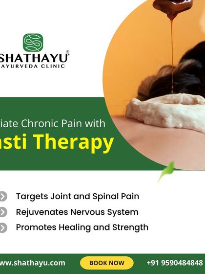 Basti therapy is a powerful Ayurvedic treatment to alleviate chronic pain. It targets joint and spinal pain, rejuvenates the nervous system, and promotes deep healing and strength from within.