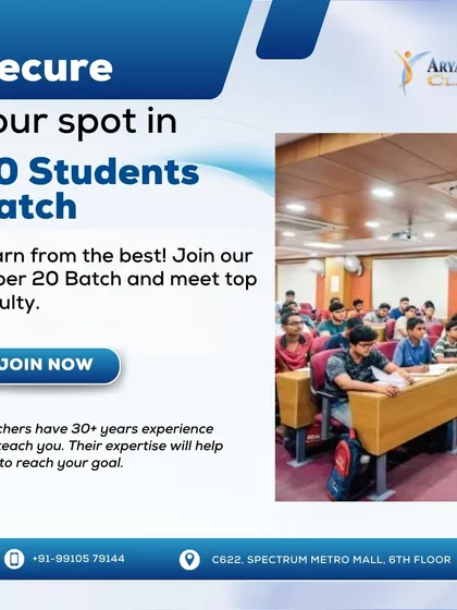 Secure your spot in our exclusive 20-student batch. This small size allows our faculty, with over 30 years of experience, to provide the personal attention you need to reach your goal.