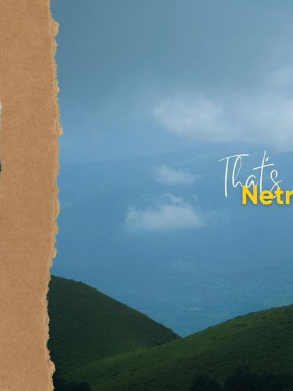 A creative edit showcasing the stunning landscape of Netravathi Peak.