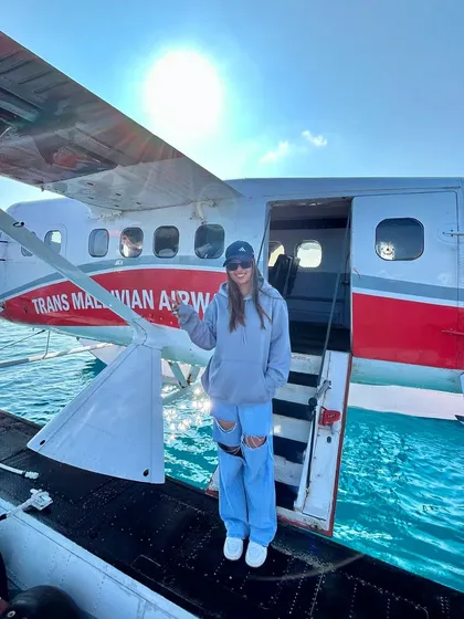 Arriving in paradise via a Trans Maldivian Airways seaplane for a gig. The journey is part of the adventure, and DJing can open up a world of travel.