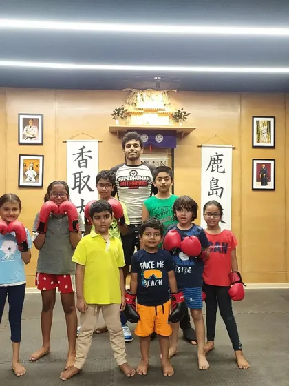 The kids' MMA group at The Dojo. We provide a safe and structured class where they can learn different aspects of martial arts.