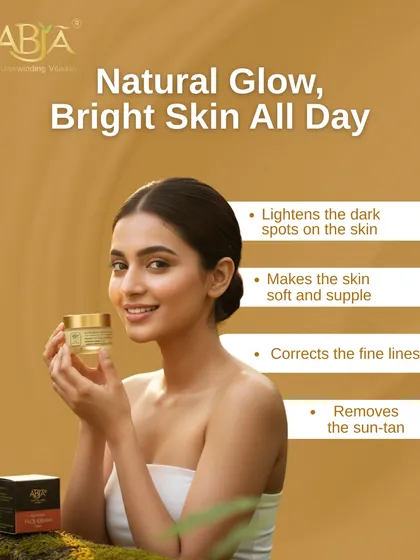 This is the goal for my face cream: to give you a natural glow and bright skin all day. It is formulated to lighten dark spots, correct fine lines, and make the skin soft and supple.