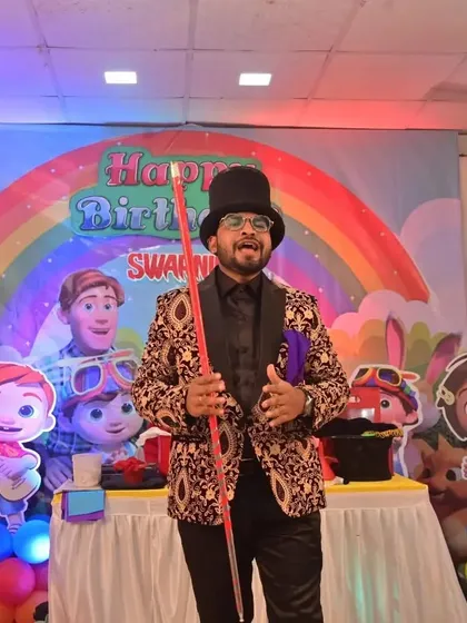 The appearing cane is a classic opener that never fails to surprise. It's a high-energy start to a show full of colorful and unique magic.
